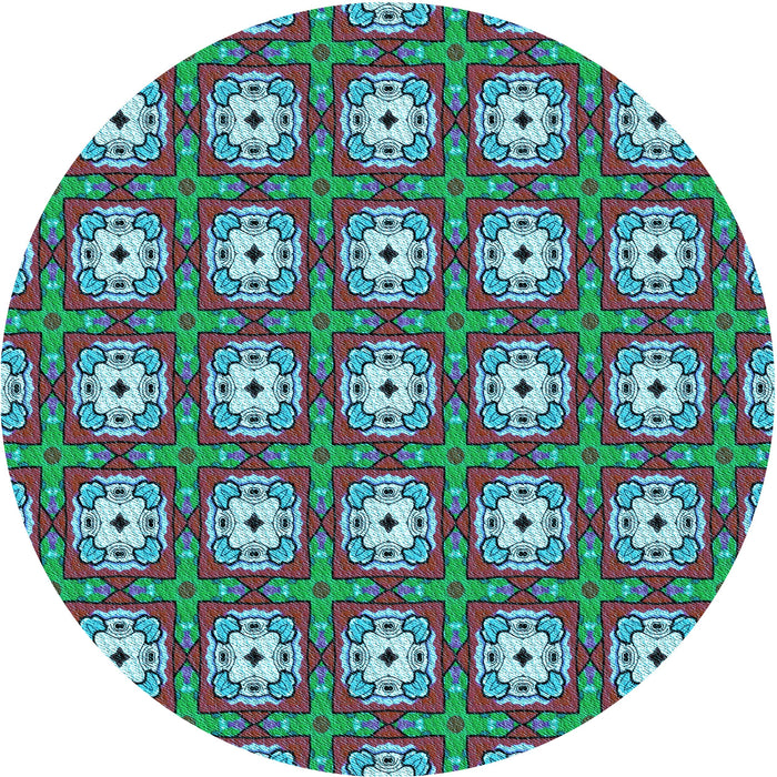 Square Patterned Purple Rug, pat3417lblu