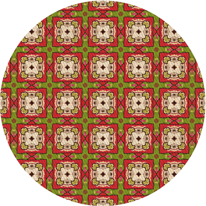 Square Patterned Metallic Gold Rug, pat3417org