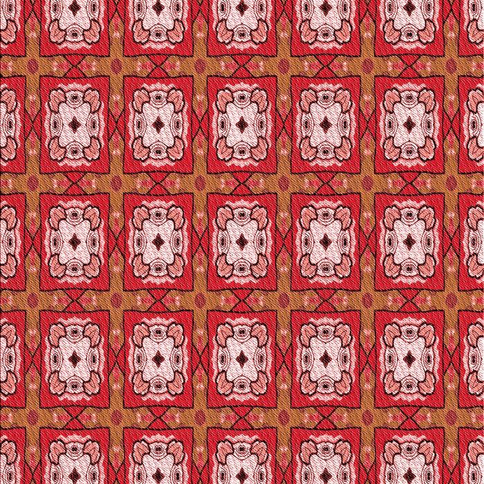 Patterned Orange Rug, pat3417rd