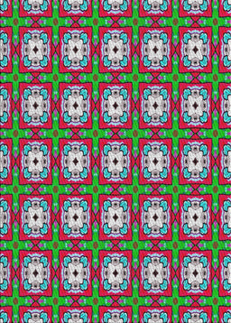 Patterned Green Modern Rug, pat3417