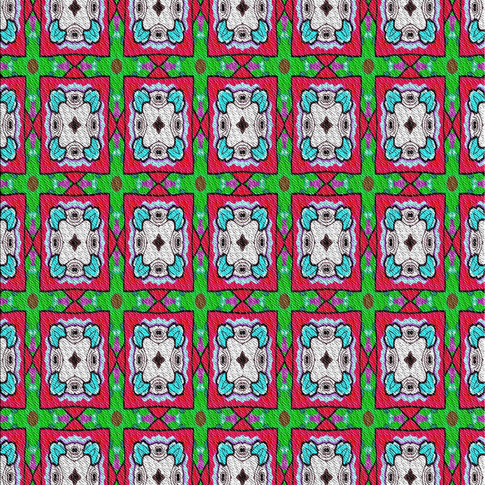 Patterned Green Modern Rug, pat3417