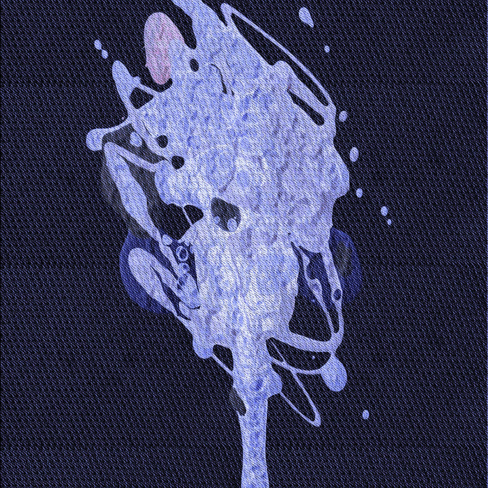 Patterned Black Rug, pat3418blu