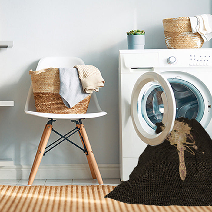 Machine Washable Transitional Oak Brown Rug in a Washing Machine, wshpat3418brn