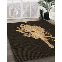 Patterned Oak Brown Rug, pat3418brn