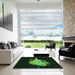 Square Patterned Black Rug in a Living Room, pat3418grn