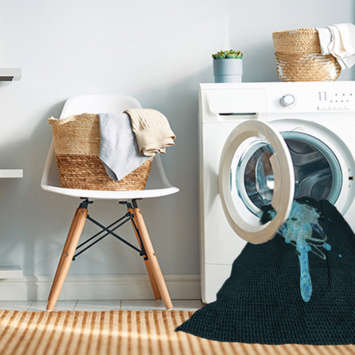 Machine Washable Transitional Dark Cyan Green Rug in a Washing Machine, wshpat3418lblu