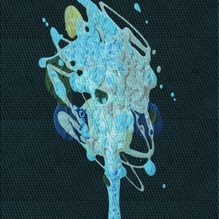 Patterned Dark Cyan Green Rug, pat3418lblu