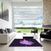 Square Patterned Purple Violet Purple Rug in a Living Room, pat3418pur