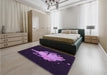 Patterned Purple Violet Purple Rug in a Bedroom, pat3418pur