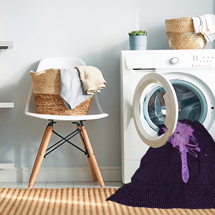 Machine Washable Transitional Purple Violet Purple Rug in a Washing Machine, wshpat3418pur