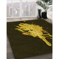 Patterned Black Rug, pat3418yw