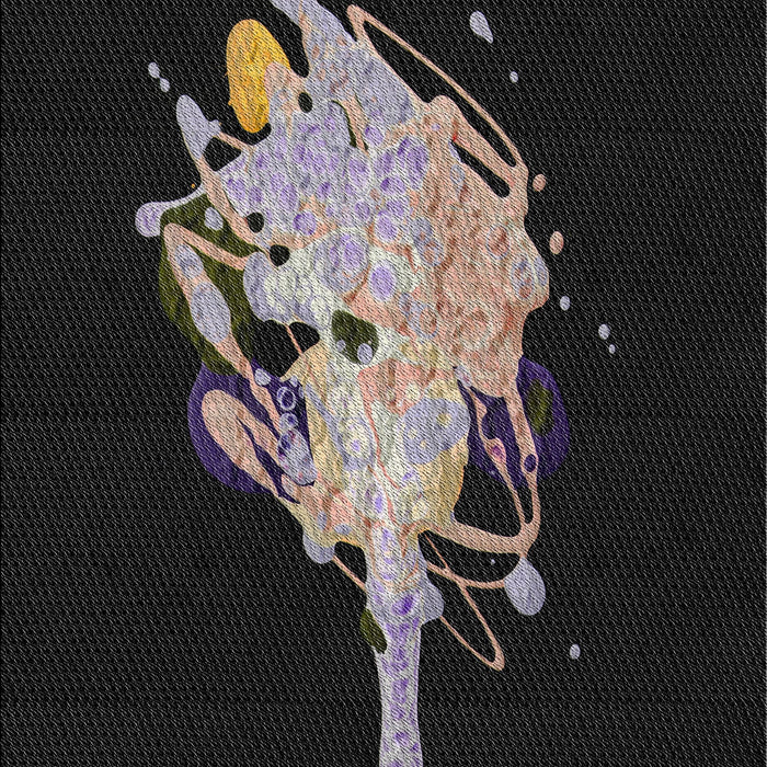 Patterned Black Novelty Rug, pat3418