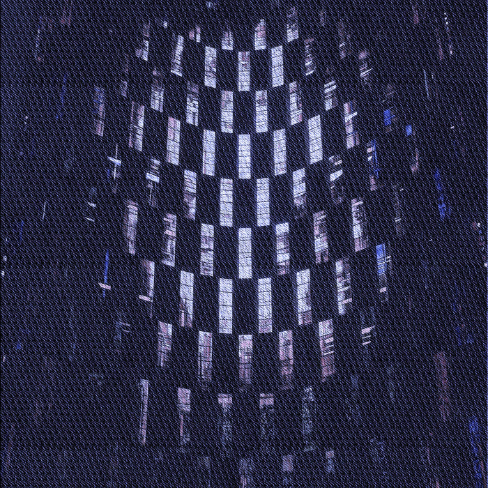 Patterned Black Rug, pat3419blu