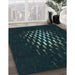 Patterned Black Rug in Family Room, pat3419lblu