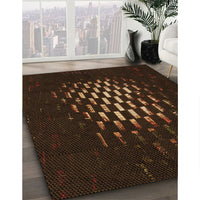 Patterned Black Brown Rug, pat3419org