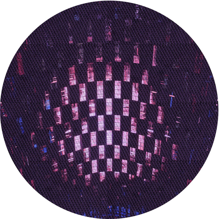 Square Machine Washable Transitional Purple Rug in a Living Room, wshpat3419pur