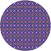 Sideview of Patterned Bright Purple Novelty Rug, pat341