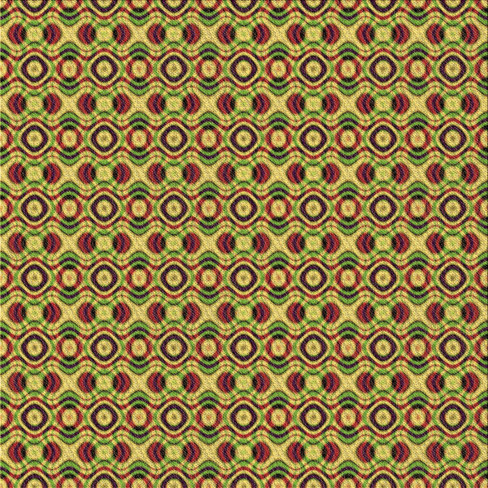 Round Patterned Green Rug, pat342brn