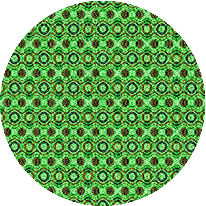 Square Machine Washable Transitional Neon Green Rug in a Living Room, wshpat342grn