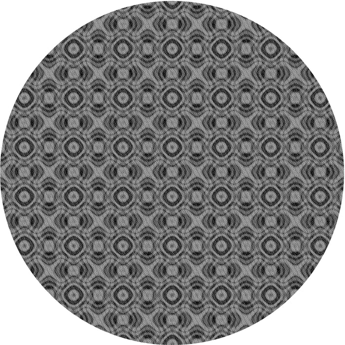 Square Patterned Gunmetal Gray Rug, pat342gry