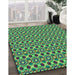 Machine Washable Transitional Green Rug in a Family Room, wshpat342lblu