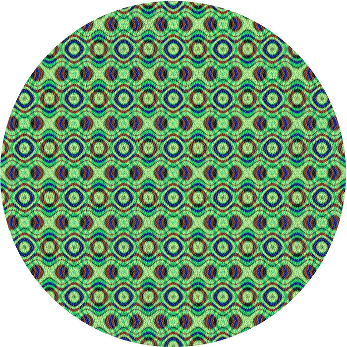 Square Patterned Green Rug, pat342lblu