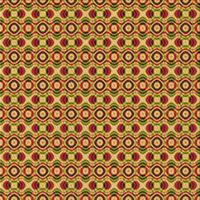 Round Patterned Yellow Rug, pat342org