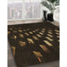 Machine Washable Transitional Black Rug in a Family Room, wshpat3420brn