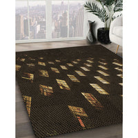 Patterned Black Rug, pat3420brn