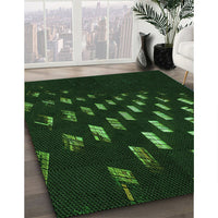 Patterned Green Rug, pat3420grn