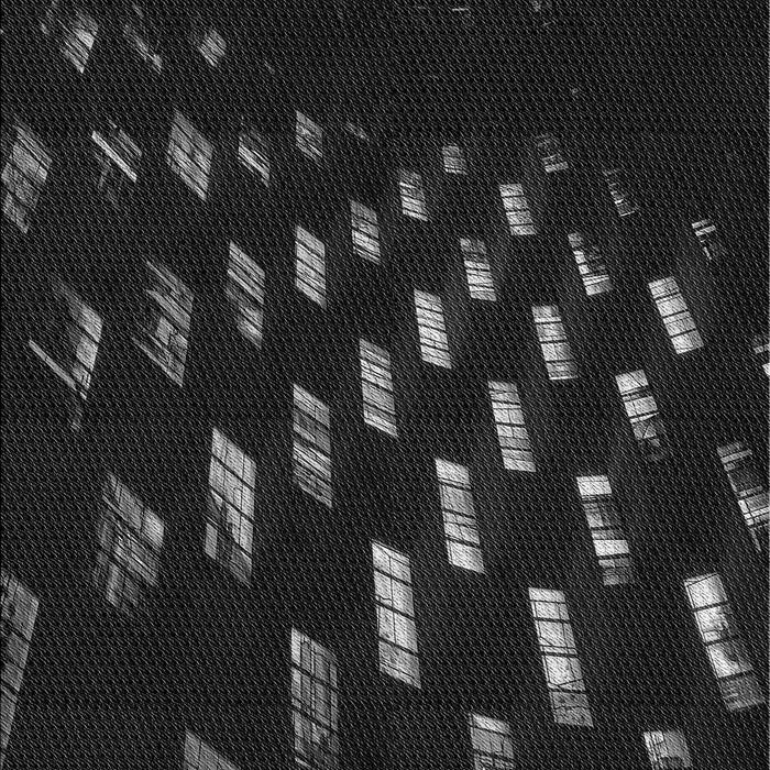 Patterned Black Rug, pat3420gry