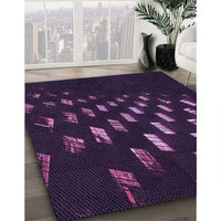 Patterned Deep Purple Rug, pat3420pur