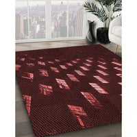 Patterned Chocolate Brown Rug, pat3420rd