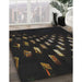 Machine Washable Transitional Black Rug in a Family Room, wshpat3420