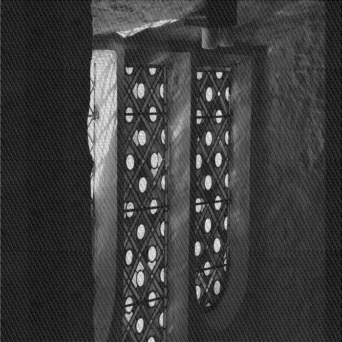 Round Patterned Carbon Gray Rug, pat3421gry