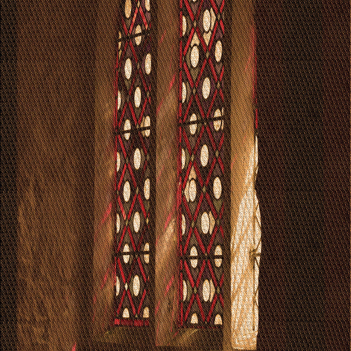 Patterned Mahogany Brown Rug, pat3421org