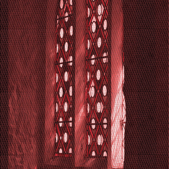 Patterned Fire Brick Red Rug, pat3421rd