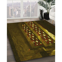 Patterned Oak Brown Rug, pat3421yw