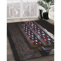 Patterned Cloudy Gray Novelty Rug, pat3421