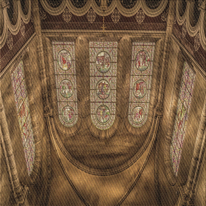 Round Patterned Cinnamon Brown Rug, pat3422brn