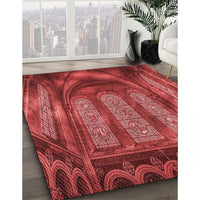 Patterned Orange Rug, pat3422rd