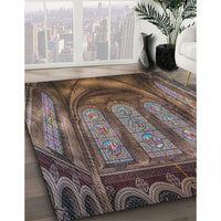 Patterned Red Novelty Rug, pat3422