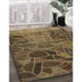 Machine Washable Transitional Copper Brown Rug in a Family Room, wshpat3423brn