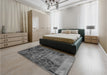 Patterned Gray Rug in a Bedroom, pat3423gry