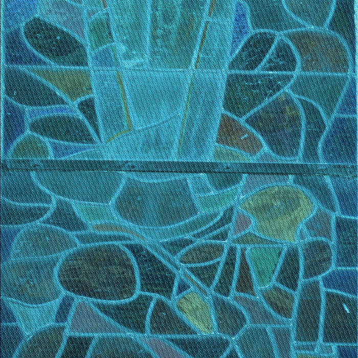 Machine Washable Transitional Teal Green Rug, wshpat3423lblu