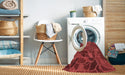 Machine Washable Transitional Red Rug in a Washing Machine, wshpat3423rd