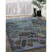 Machine Washable Transitional Gunmetal Green Rug in a Family Room, wshpat3423