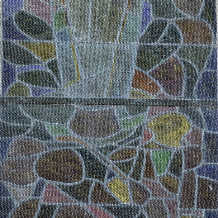 Patterned Gunmetal Green Novelty Rug, pat3423