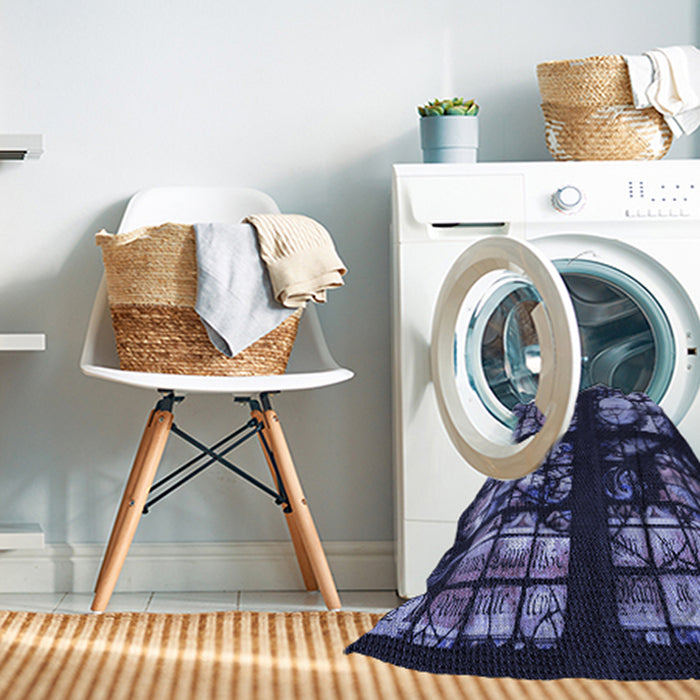 Machine Washable Transitional Periwinkle Purple Rug in a Washing Machine, wshpat3424blu