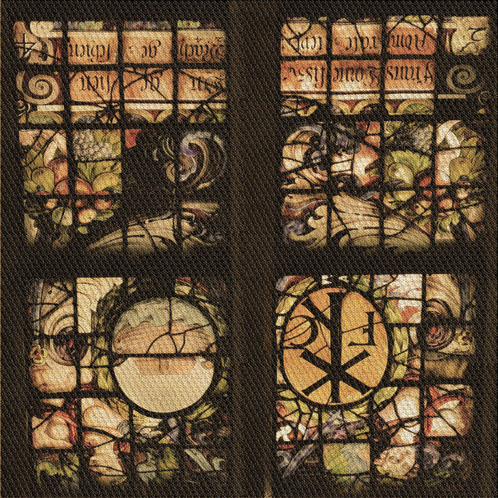 Round Patterned Light Brown Rug, pat3424brn